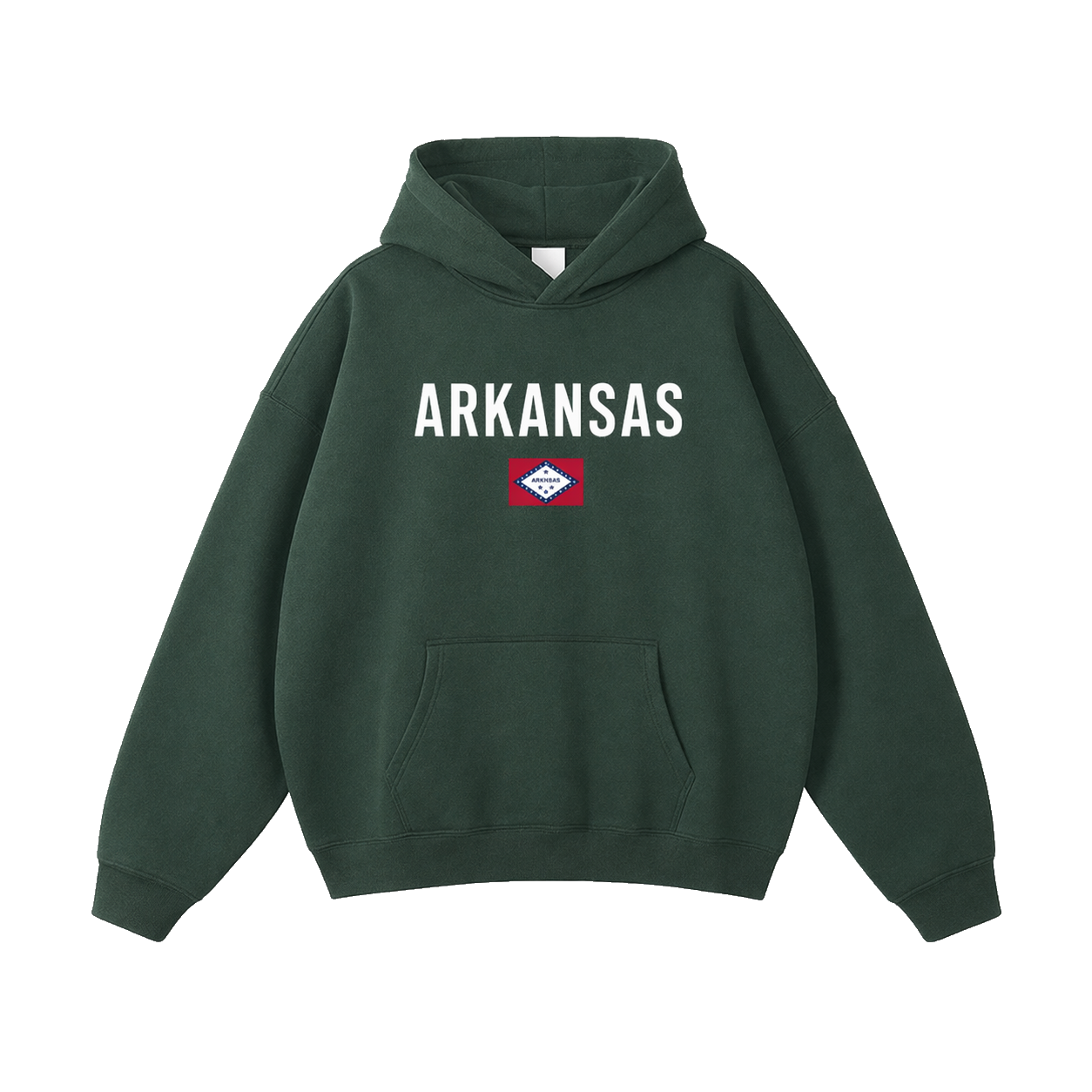 Collection 7 Arkansas Oversize Fleeced Hoodie - Eden Green front