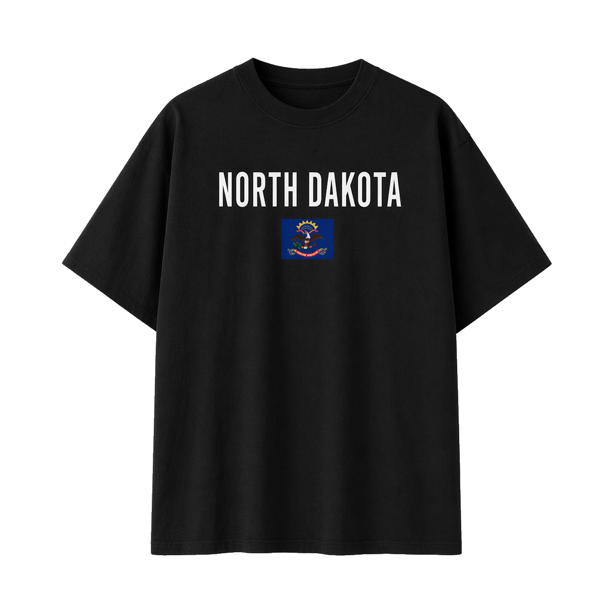 Collection 7 North Dakota Essential Cotton T-Shirt - Black front