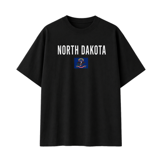 Collection 7 North Dakota Essential Cotton T-Shirt - Black front