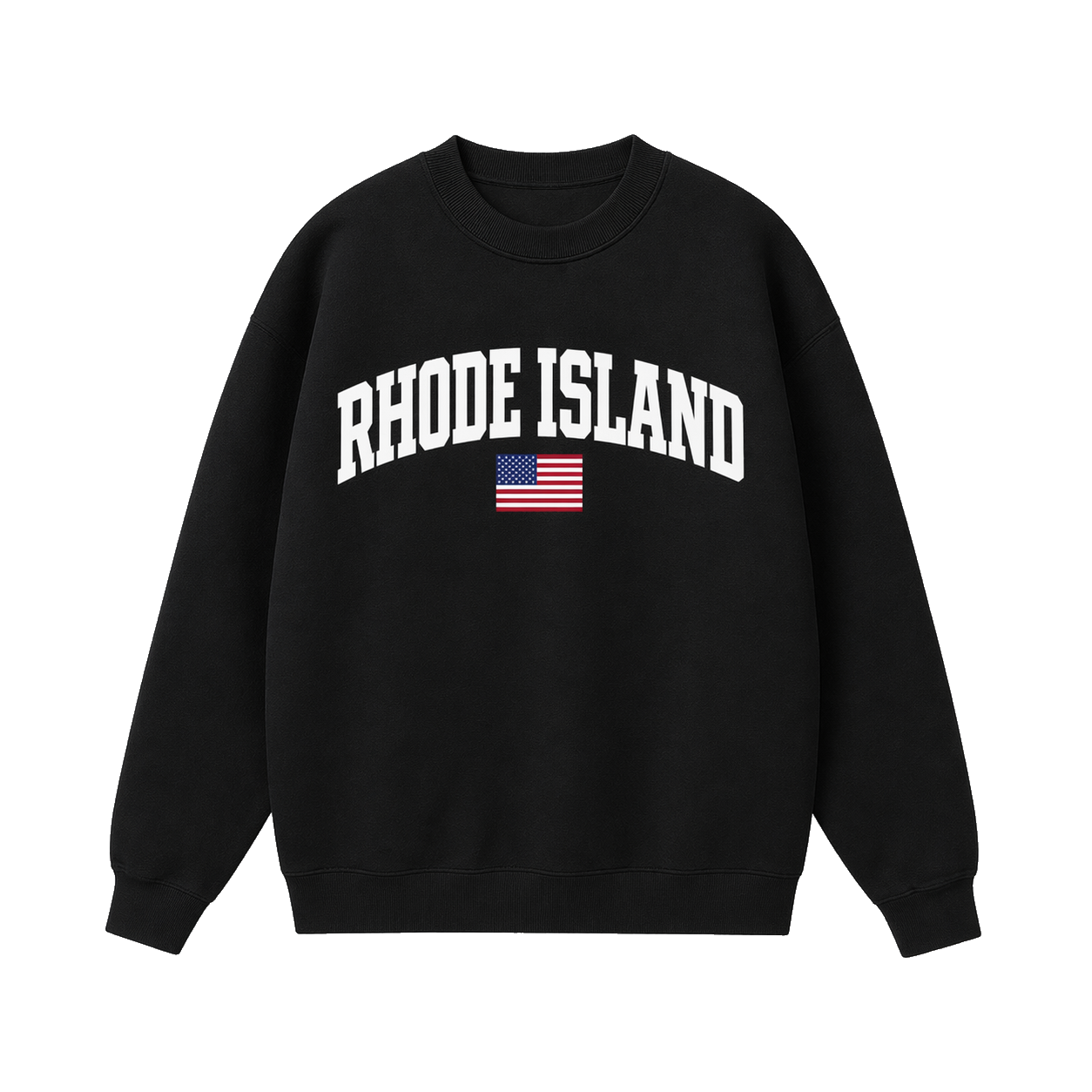 Collection 2 Rhode Island Essential Heavyweight Crewneck Sweatshirt - Black front
