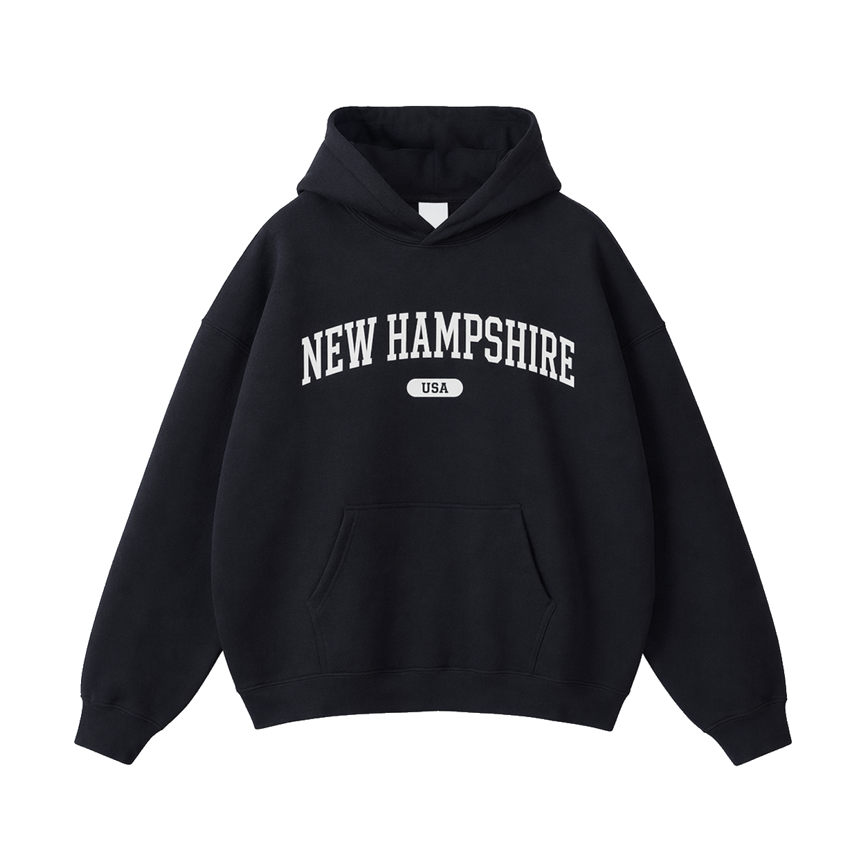 Collection 4 New Hampshire Oversize Fleeced Hoodie - Black front