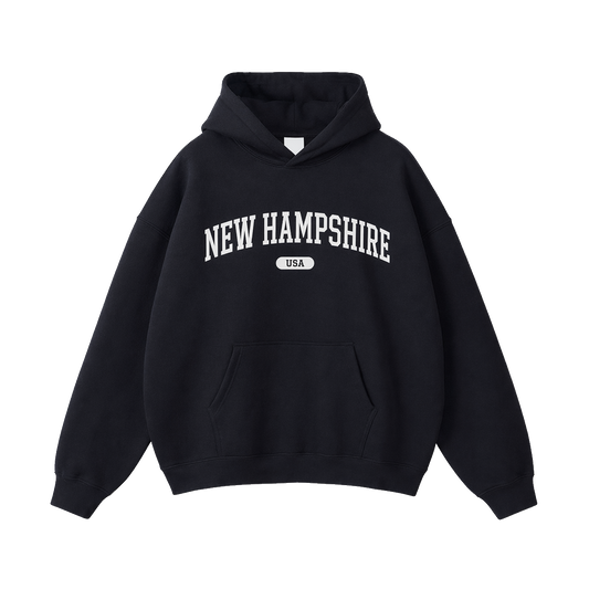 Collection 4 New Hampshire Oversize Fleeced Hoodie - Black front