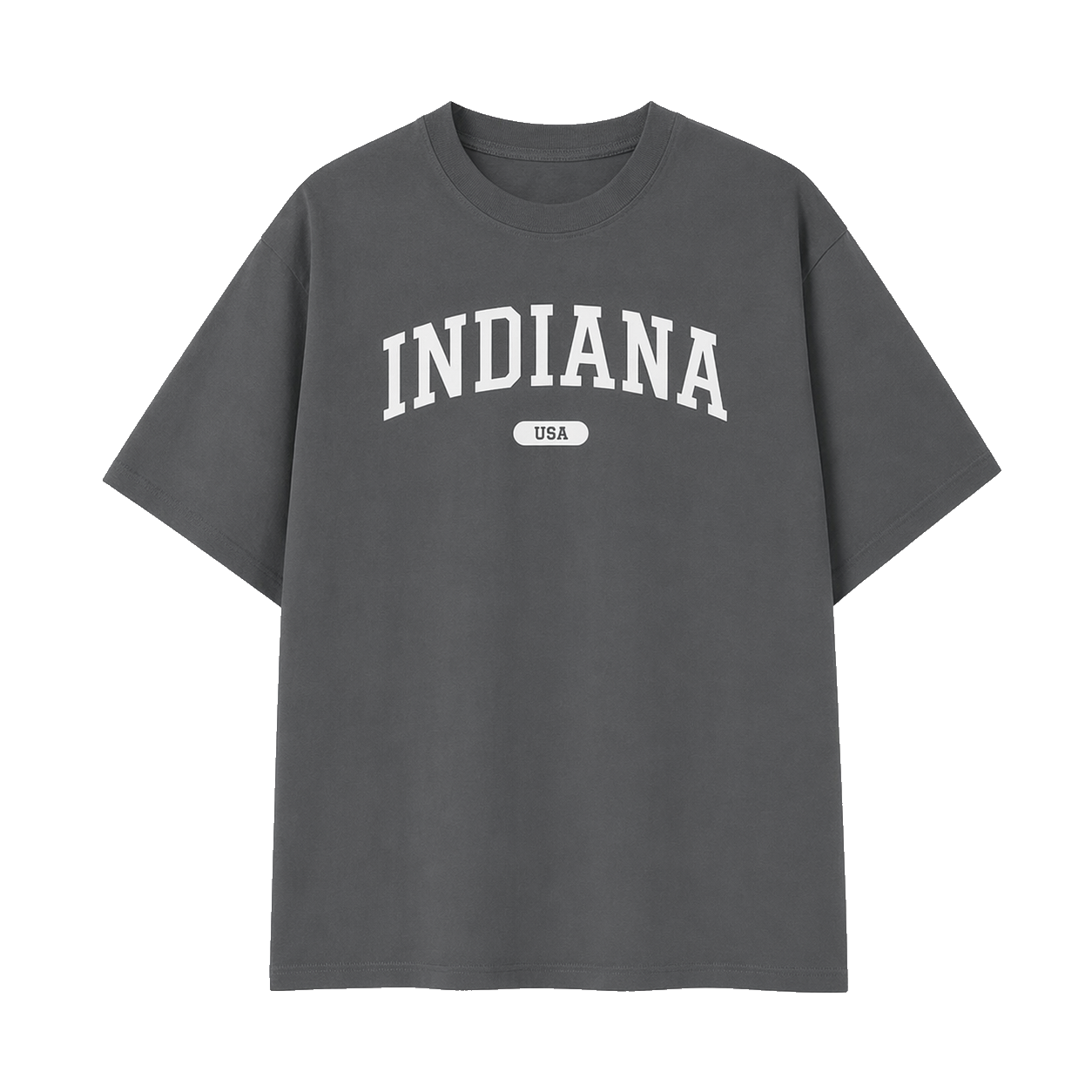 Collection 4 Indiana Essential Cotton T-Shirt - Dark Gray front