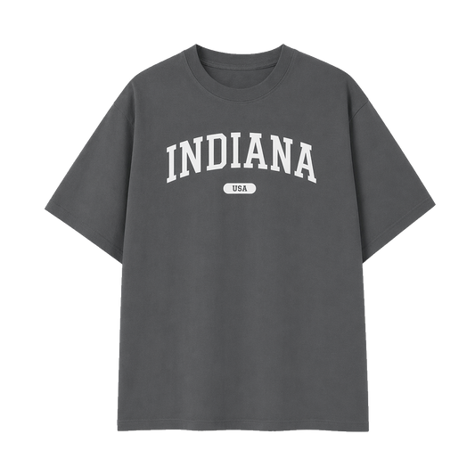 Collection 4 Indiana Essential Cotton T-Shirt - Dark Gray front