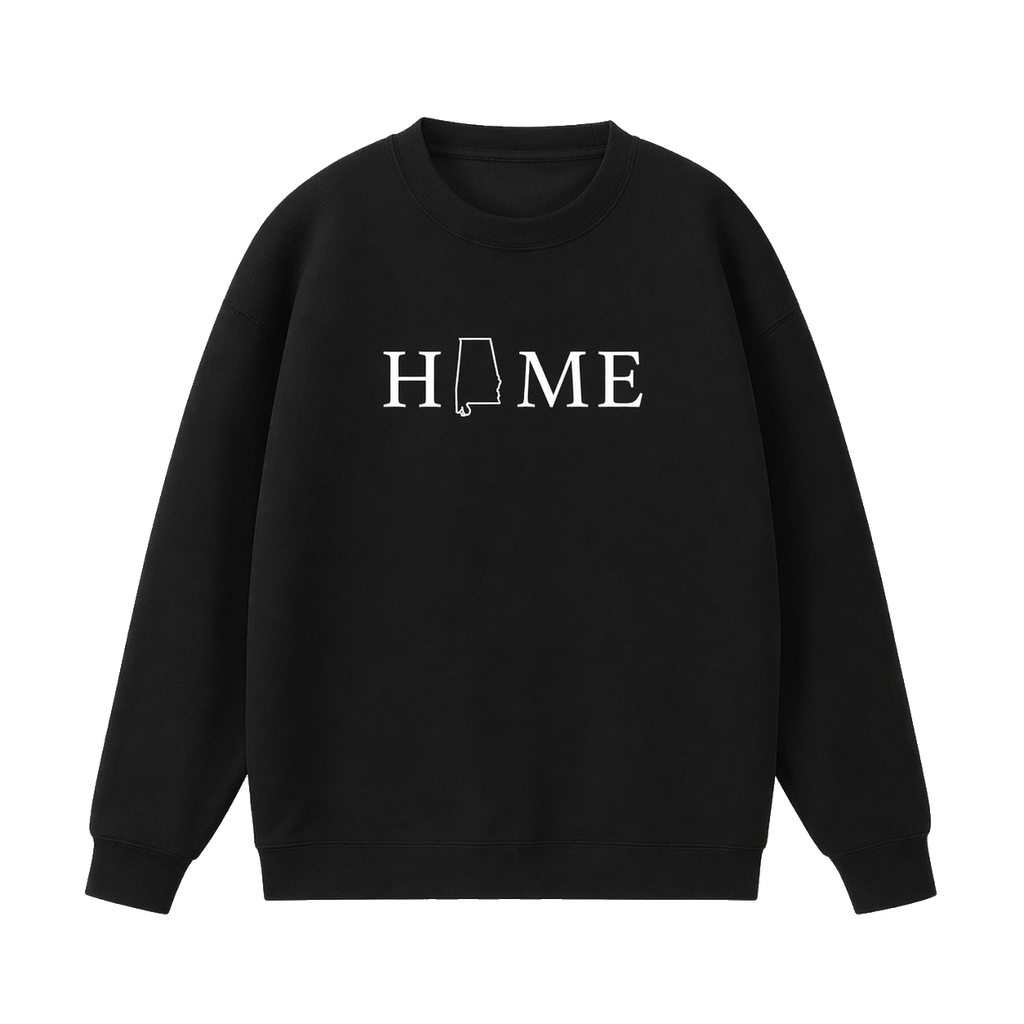 Collection 5 Alabama Essential Heavyweight Crewneck Sweatshirt - Black front