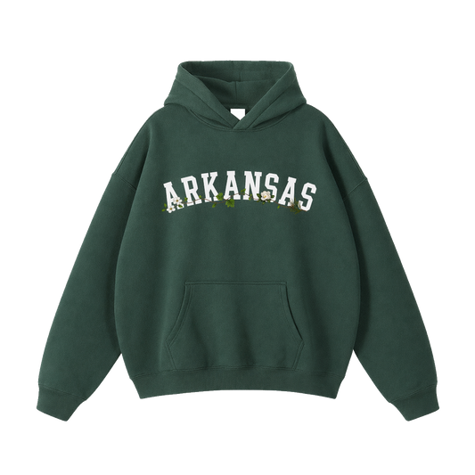 Collection 10 Arkansas Oversize Fleeced Hoodie - Eden Green front