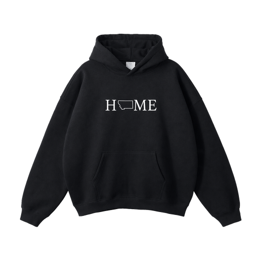 Collection 5 Montana Oversize Fleeced Hoodie - Black front