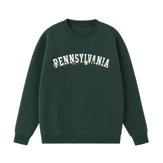 Collection 10 Pennsylvania Essential Heavyweight Crewneck Sweatshirt - Dark Green front