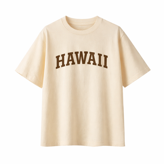 Collection 1 Hawaii Essential Cotton T-Shirt - Apricot front