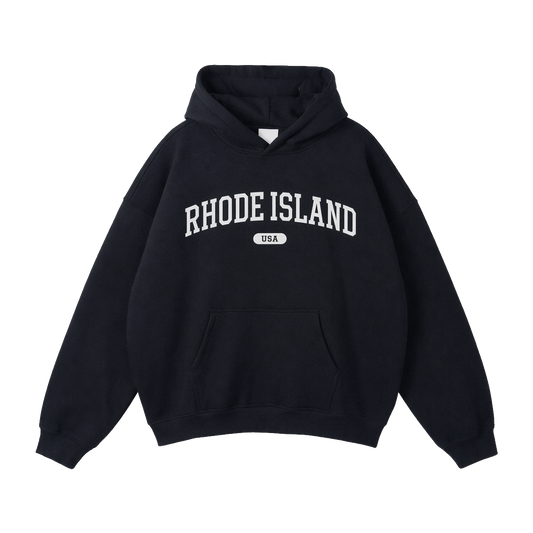 Collection 4 Rhode Island Oversize Fleeced Hoodie - Black front