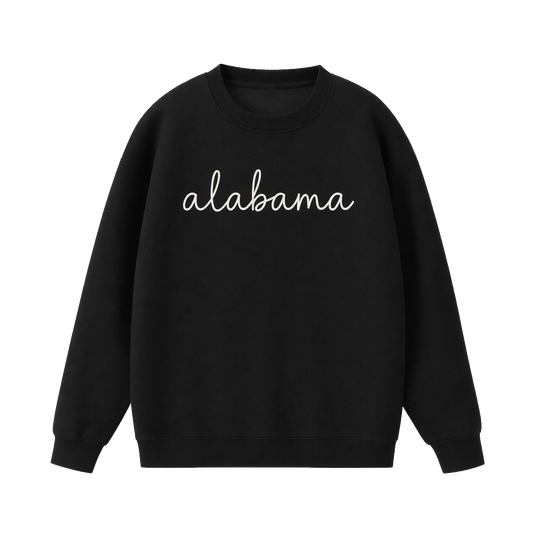 Collection 3 Alabama Essential Heavyweight Crewneck Sweatshirt - Black front