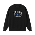 Collection 8 Oregon Essential Heavyweight Crewneck Sweatshirt - Black front