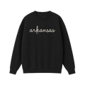Collection 3 Arkansas Essential Heavyweight Crewneck Sweatshirt - Black front