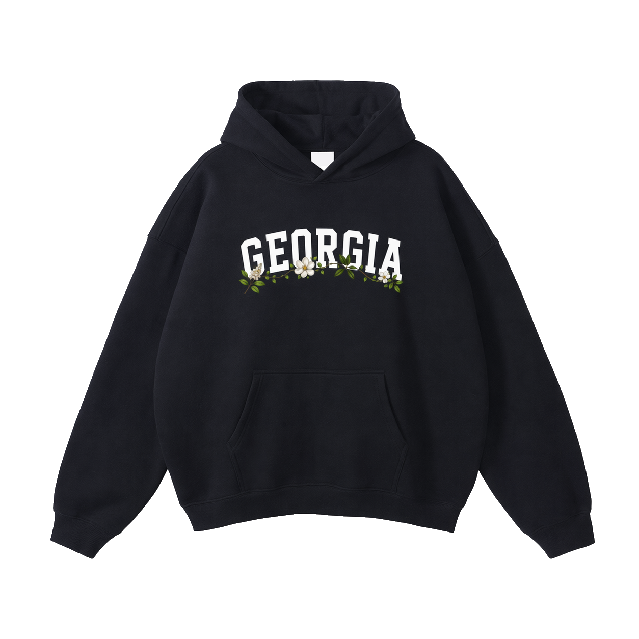 Collection 10 Georgia Oversize Fleeced Hoodie - Black front