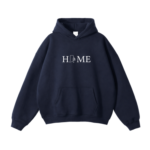 Collection 5 Rhode Island Oversize Fleeced Hoodie - Navy Blue front