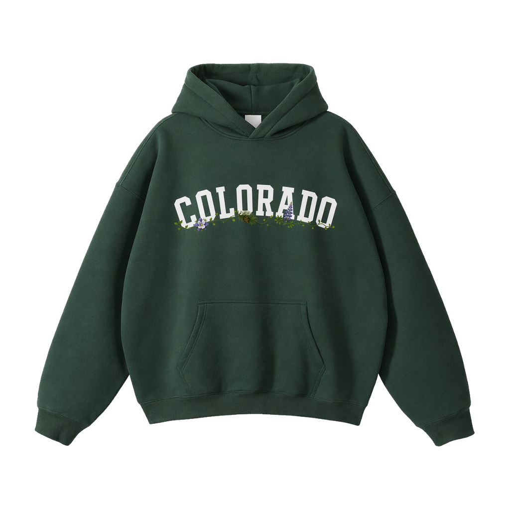 Collection 10 Colorado Oversize Fleeced Hoodie - Eden Green front