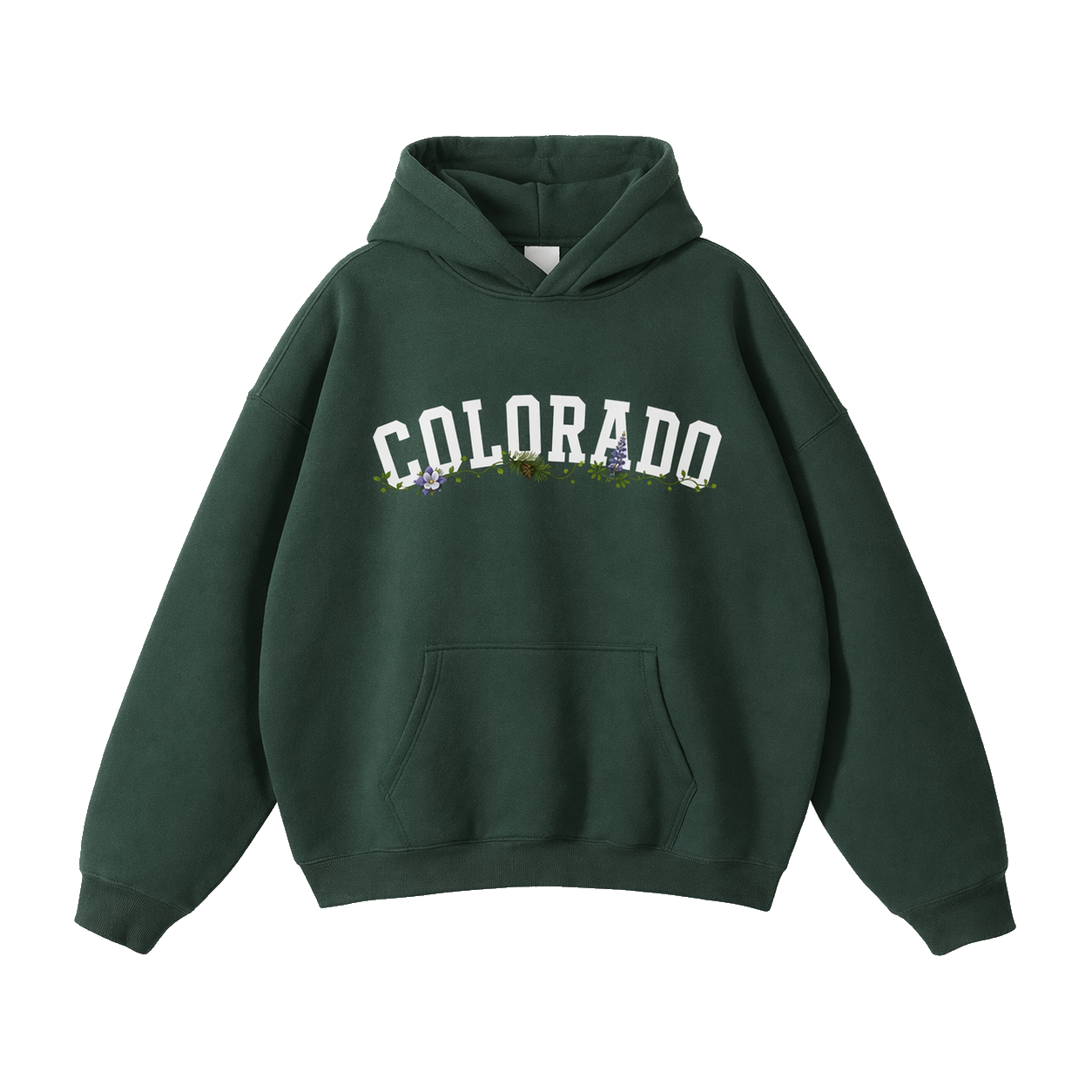 Collection 10 Colorado Oversize Fleeced Hoodie - Eden Green front