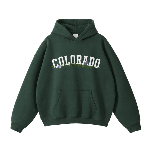 Collection 10 Colorado Oversize Fleeced Hoodie - Eden Green front