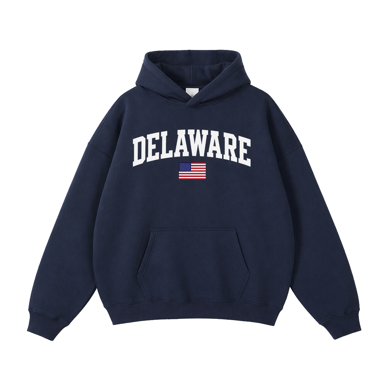Collection 2 Delaware Oversize Fleeced Hoodie - Navy Blue front
