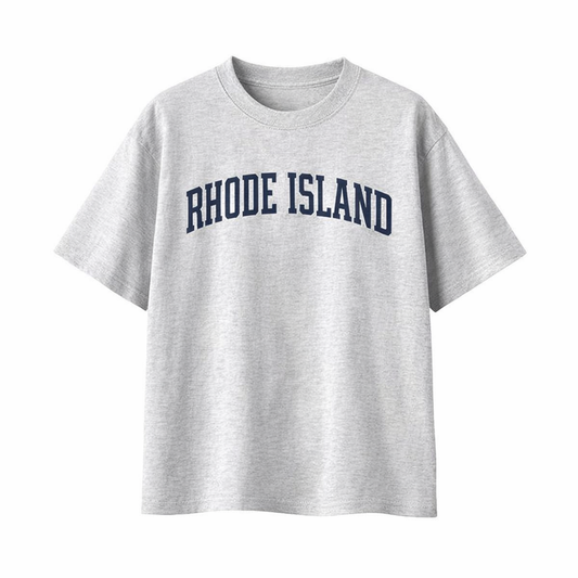 Collection 1 Rhode Island Essential Cotton T-Shirt - White Gray front