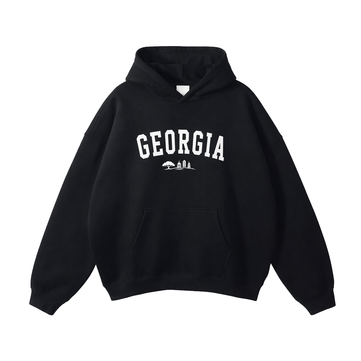 Collection 9 Georgia Oversize Fleeced Hoodie - Black front