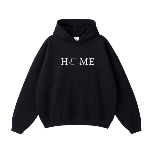 Collection 5 Washington Oversize Fleeced Hoodie - Black front
