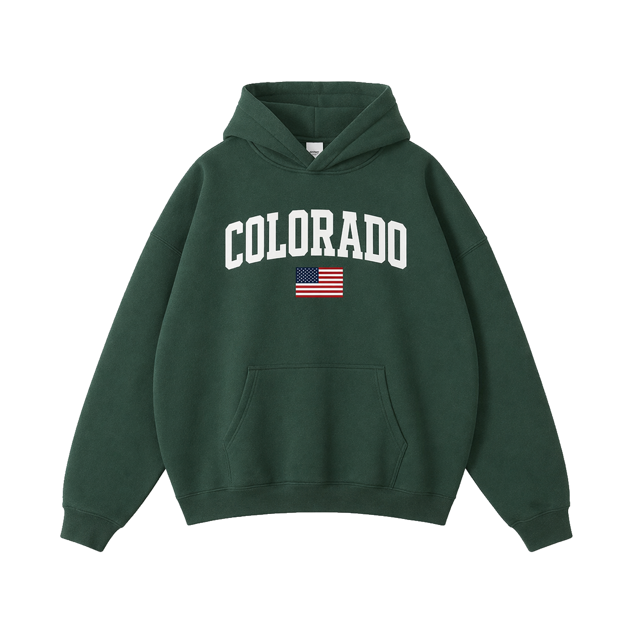 Collection 2 Colorado Oversize Fleeced Hoodie - Eden Green front