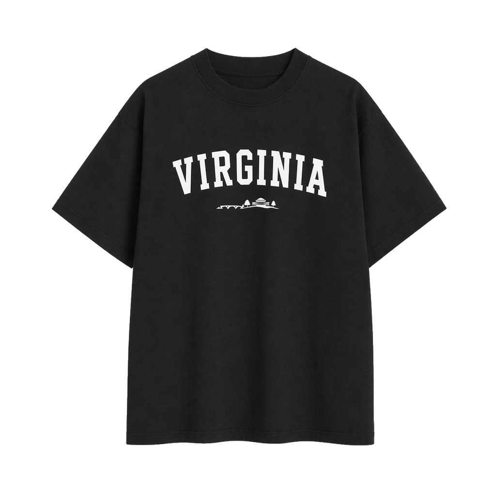 Collection 9 Virginia Essential Cotton T-Shirt - Black front