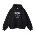 Collection 8 Michigan Oversize Fleeced Hoodie - Black front