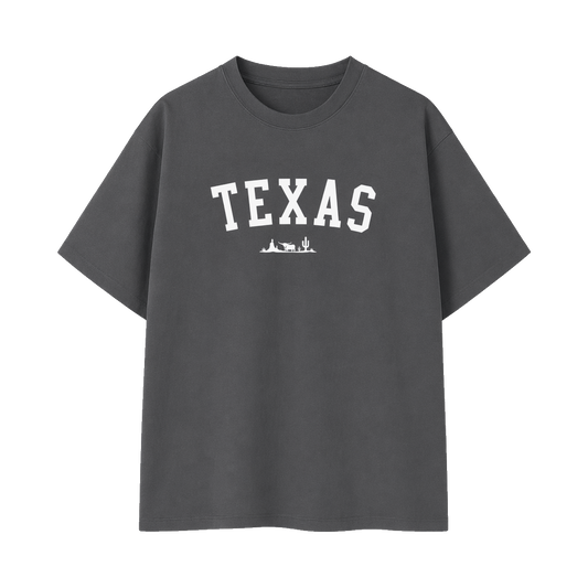 Collection 9 Texas Essential Cotton T-Shirt - Dark Gray front