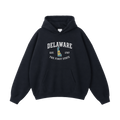Collection 8 Delaware Oversize Fleeced Hoodie - Black front