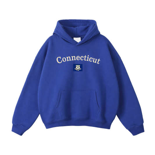 Collection 6 Connecticut Oversize Fleeced Hoodie - Klein Blue front
