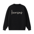 Collection 3 Kansas Essential Heavyweight Crewneck Sweatshirt - Black front
