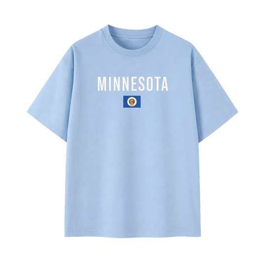 Collection 7 Minnesota Essential Cotton T-Shirt - Light Blue front
