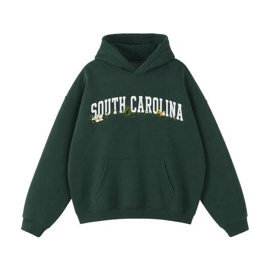 Collection 10 South Carolina Oversize Fleeced Hoodie - Eden Green front