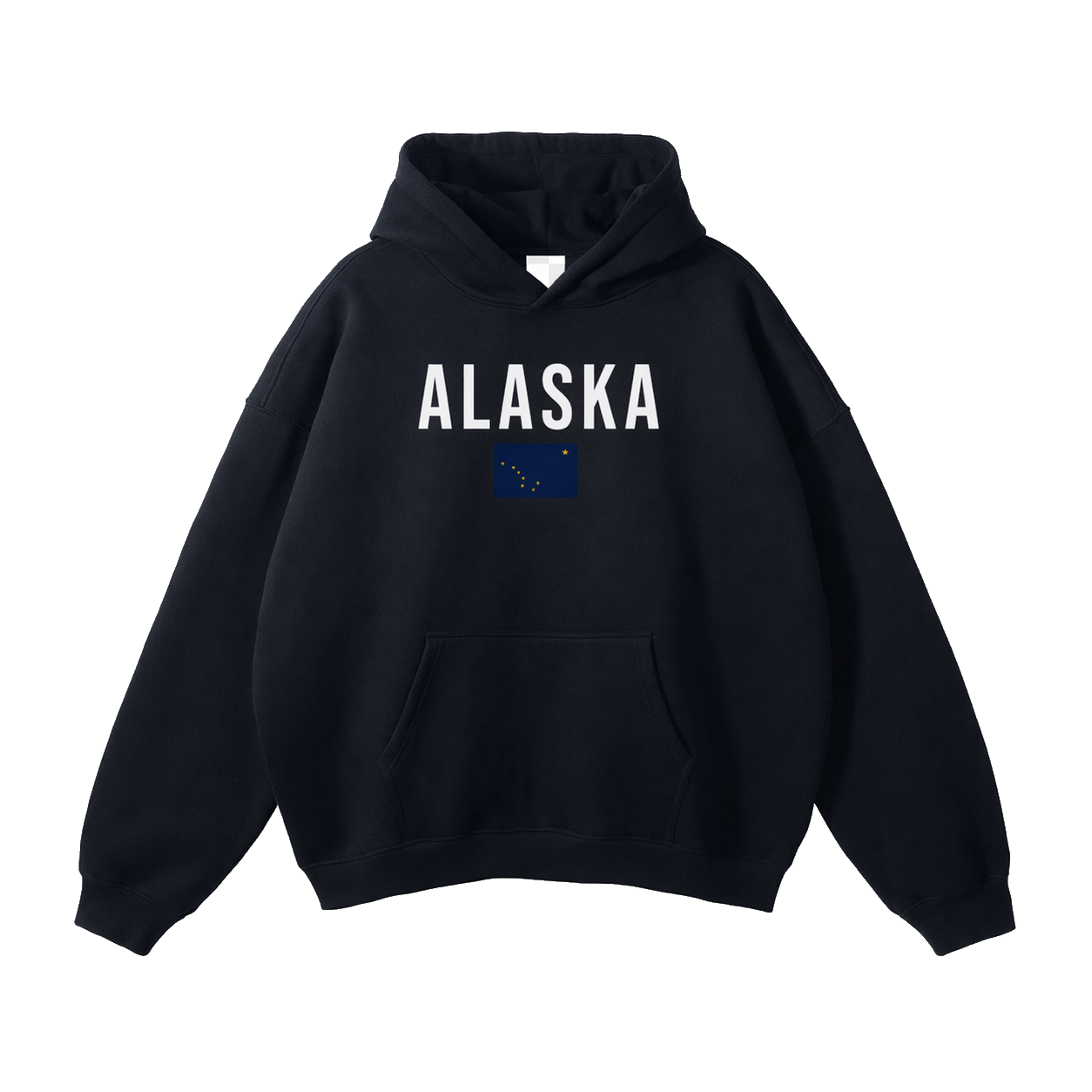 Collection 7 Alaska Oversize Fleeced Hoodie - Black front