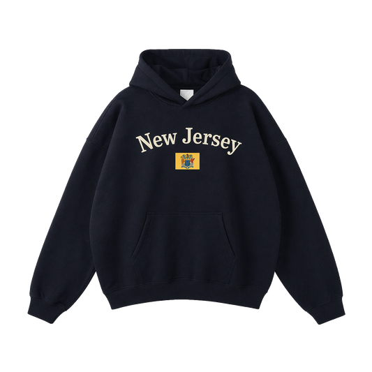 Collection 6 New Jersey Oversize Fleeced Hoodie - Black front