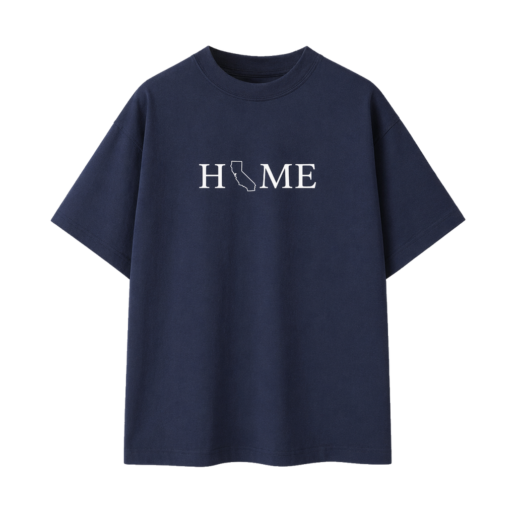 Collection 5 California Essential Cotton T-Shirt - Navy Blue front