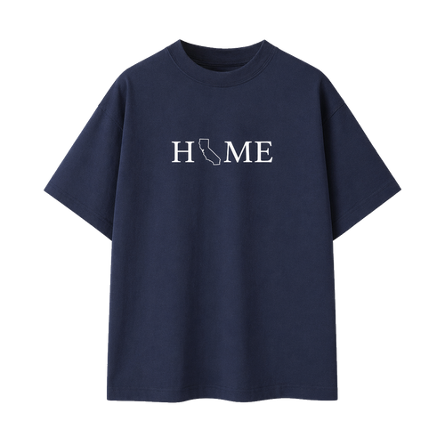 Collection 5 California Essential Cotton T-Shirt - Navy Blue front