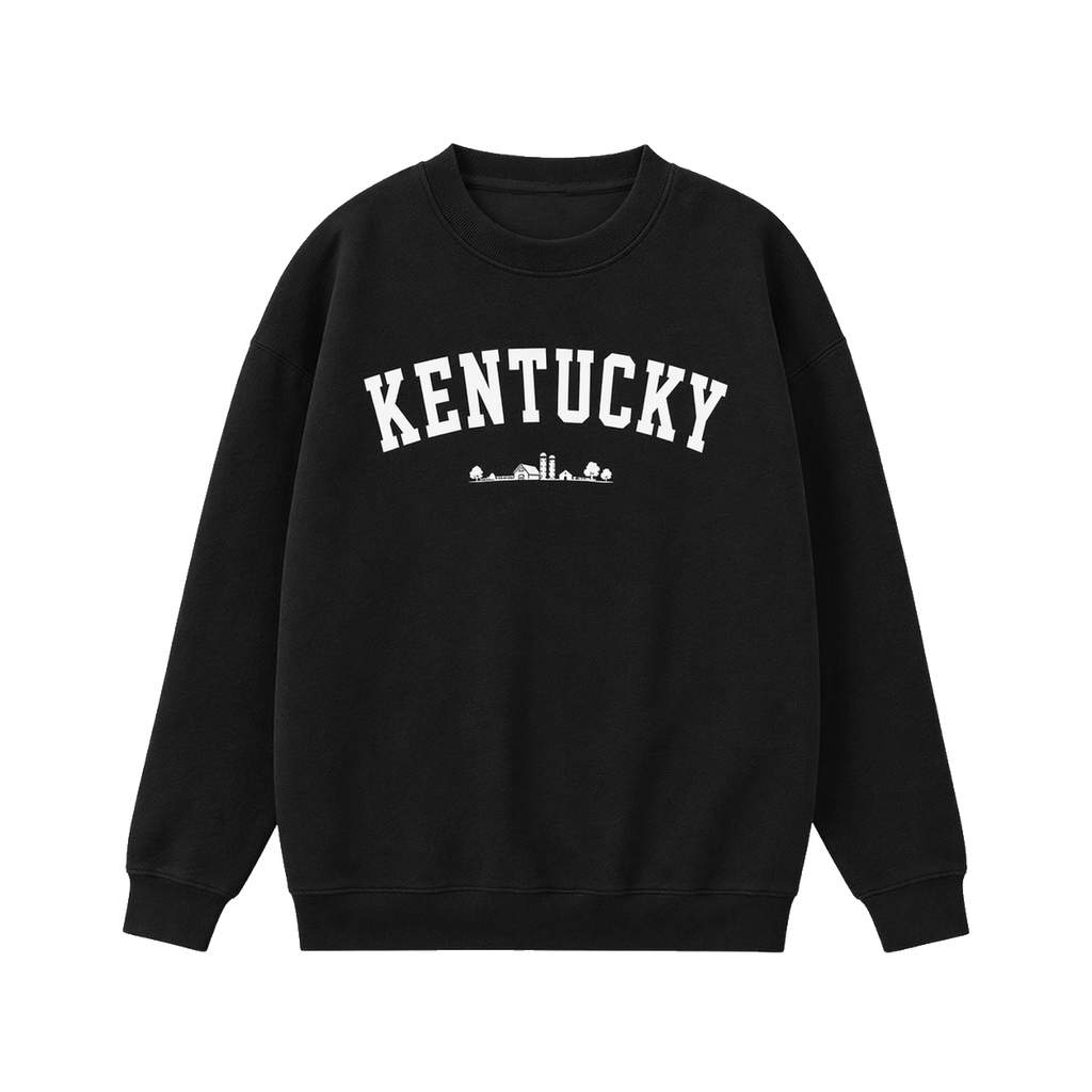 Collection 9 Kentucky Essential Heavyweight Crewneck Sweatshirt - Black front