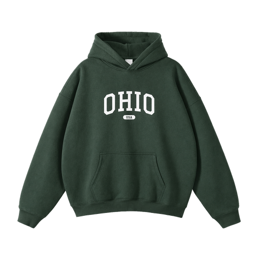 Collection 4 Ohio Oversize Fleeced Hoodie - Eden Green front