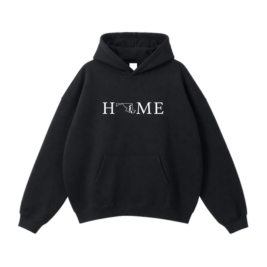 Collection 5 Maryland Oversize Fleeced Hoodie - Black front