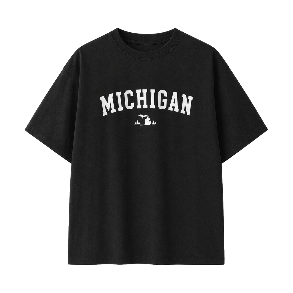 Collection 9 Michigan Essential Cotton T-Shirt - Black front