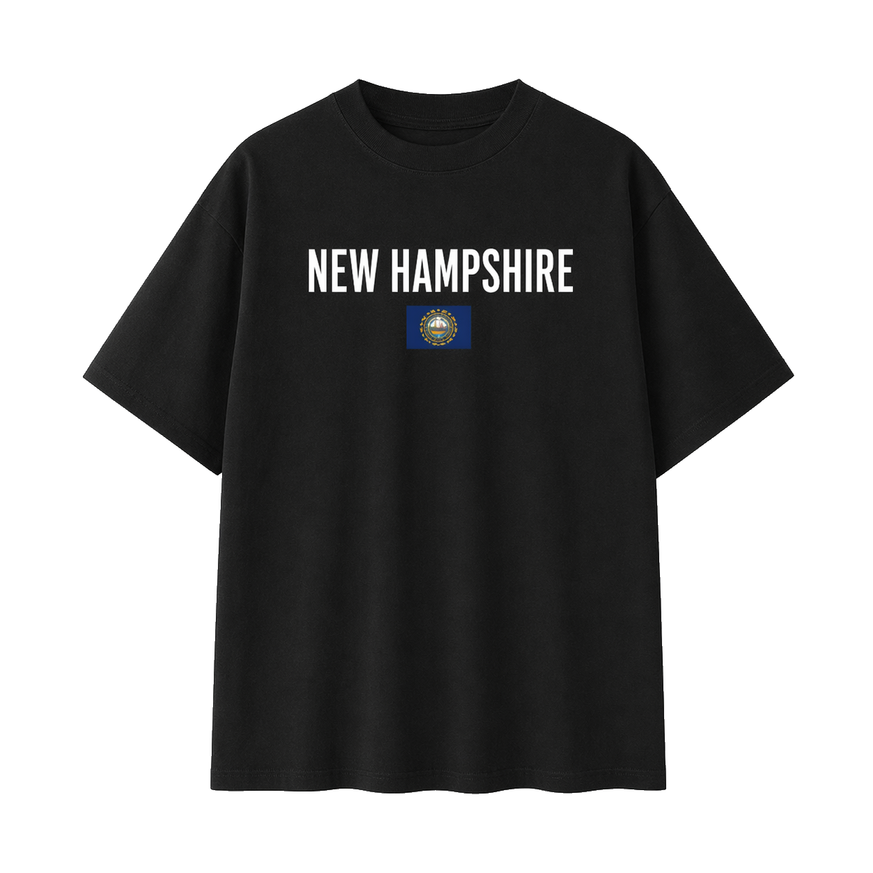 Collection 7 New Hampshire Essential Cotton T-Shirt - Black front
