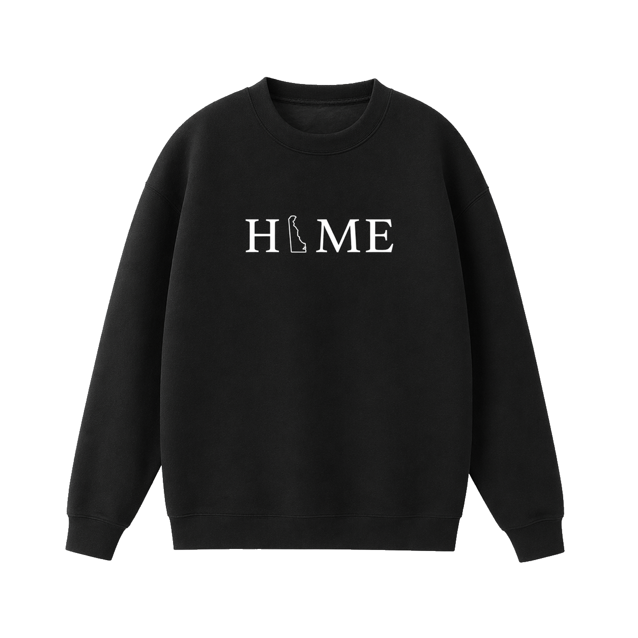 Collection 5 Delaware Essential Heavyweight Crewneck Sweatshirt - Black front
