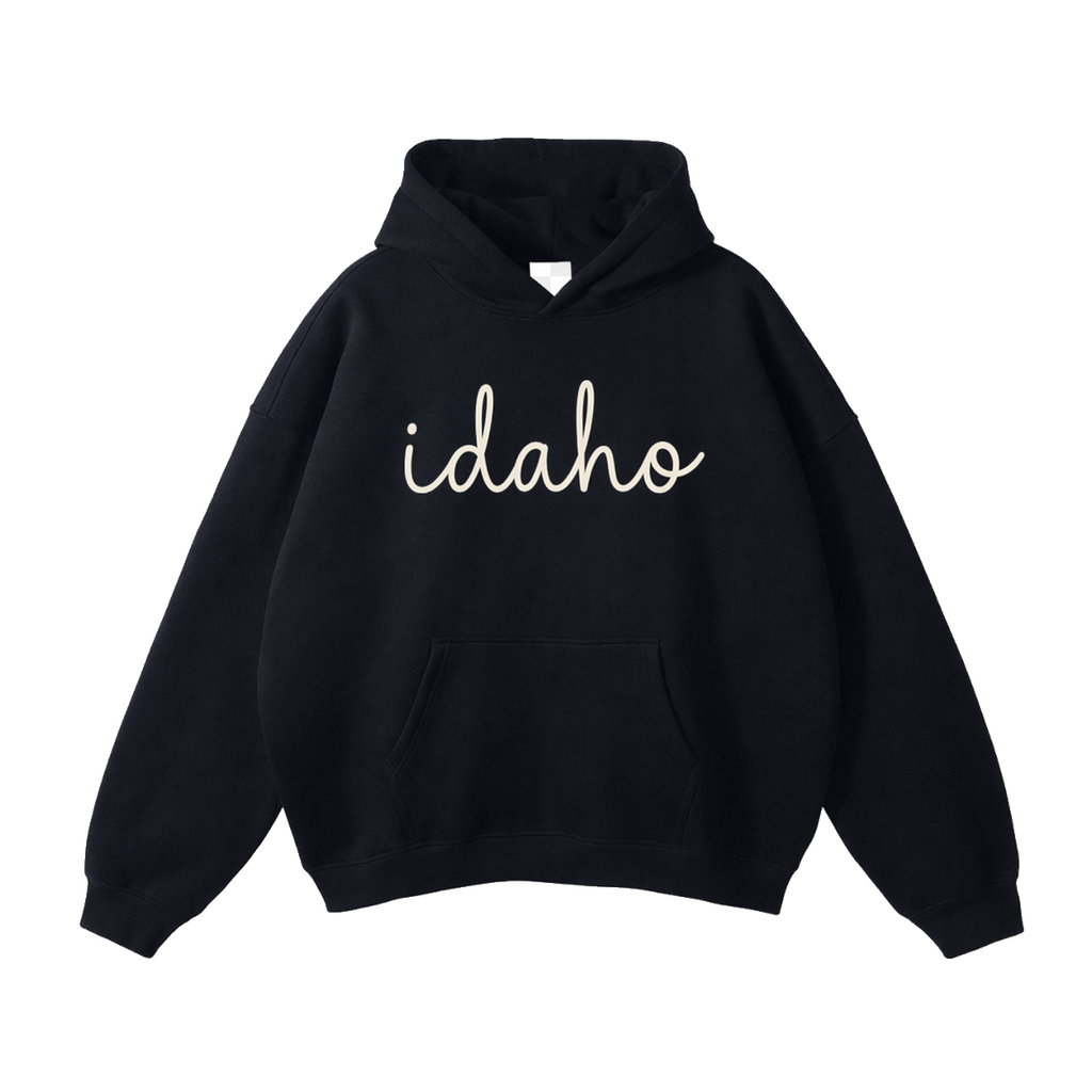 Collection 3 Idaho Oversize Fleeced Hoodie - Black front