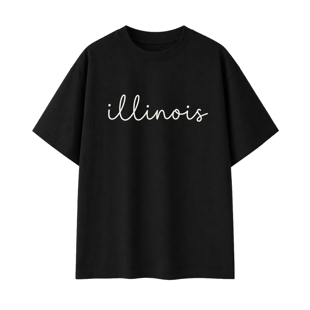 Collection 3 Illinois Essential Cotton T-Shirt - Black front
