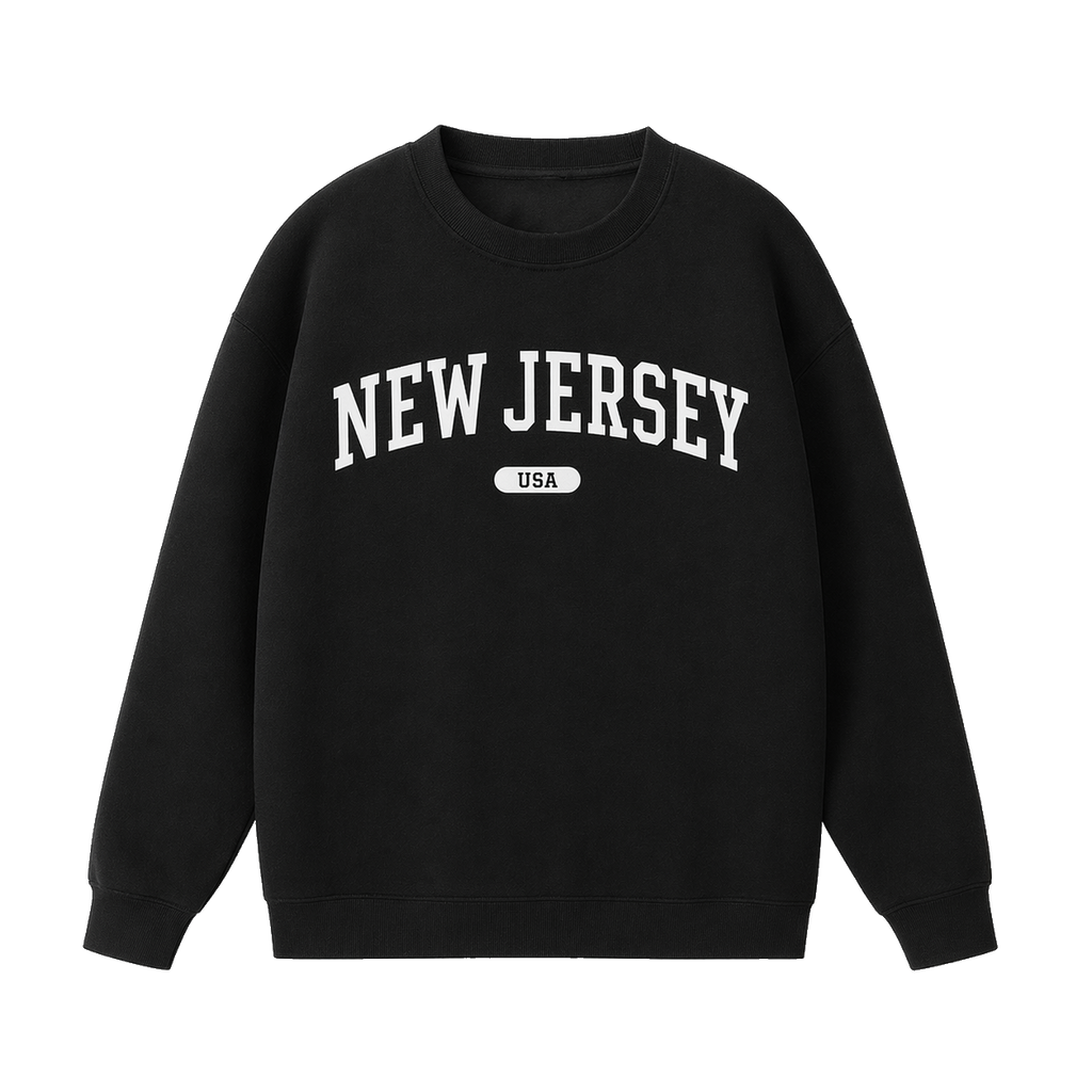 Collection 4 New Jersey Essential Heavyweight Crewneck Sweatshirt - Black front