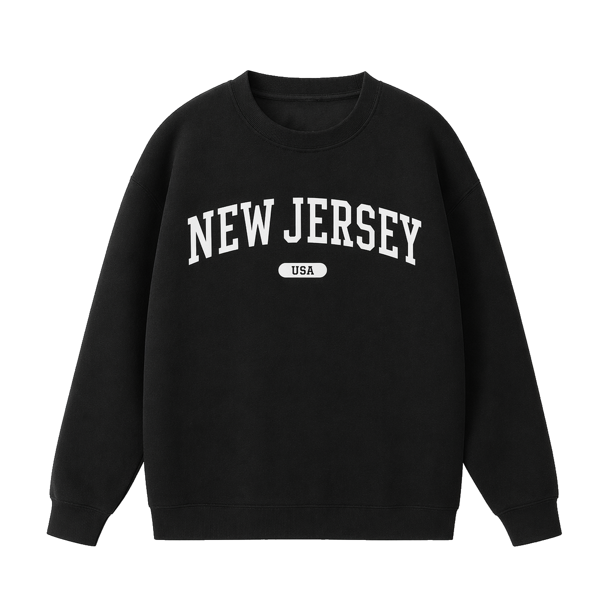 Collection 4 New Jersey Essential Heavyweight Crewneck Sweatshirt - Black front