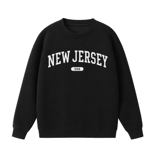 Collection 4 New Jersey Essential Heavyweight Crewneck Sweatshirt - Black front